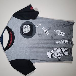 Boys or Girls Star Wars Lego t-shirt, small, grey, black and white